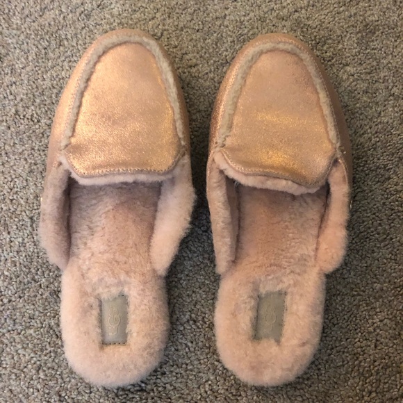 rose gold ugg slippers
